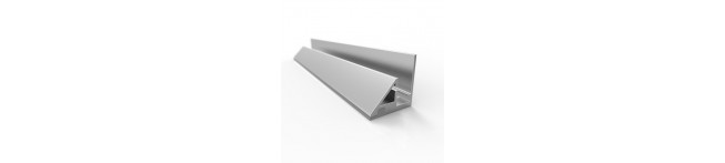 Плинтус алюминиевый треугольный 4 мм.  Размер: 3000 мм